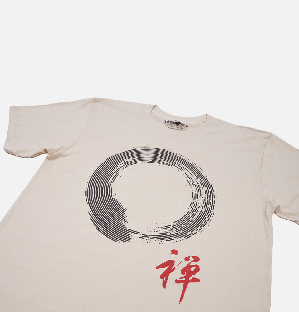 Enso zen circles of enlightenment on cream color Tee Shirt - Tees